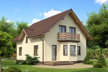  Projekt domu Rossano (KRH1178) - projekt domu parterowego z poddaszem - Zdjęcie 2