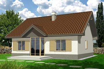  Projekt domu Angela C garaż (WRD1292) - projekt domu parterowego z poddaszem - Zdjęcie 2