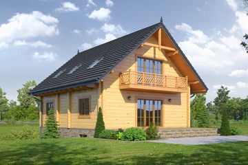  Projekt domu Jaworki 9 dw (KRP1131) - projekt domu parterowego z poddaszem - Zdjęcie 2