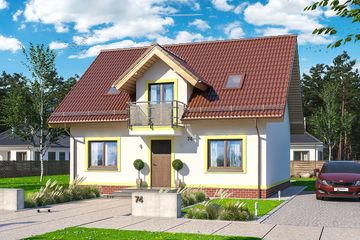  Projekt domu Ares paliwo stałe (WOE1025) - projekt domu parterowego z poddaszem - Zdjęcie 2