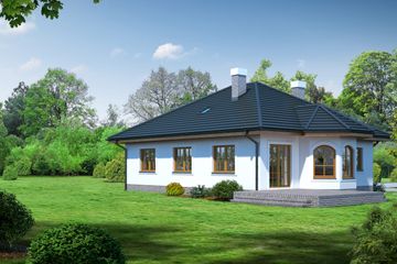  Projekt domu Zadębie średnie 3 (KRP1385) - projekt domu parterowego - Zdjęcie 2