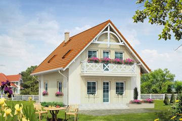  Projekt domu Bluszcz 2 (BSA1317) - projekt domu parterowego z poddaszem - Zdjęcie 2