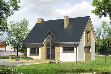  Projekt domu Kawka 2 (BSA1321) - projekt domu parterowego z poddaszem - Zdjęcie 2