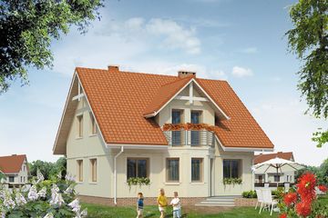  Projekt domu Pliszka 2 (BSA1322) - projekt domu parterowego z poddaszem - Zdjęcie 2