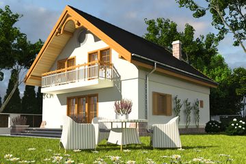  Projekt domu Ewa bez garażu [B] (WRF1179) - projekt domu parterowego z poddaszem - Zdjęcie 2