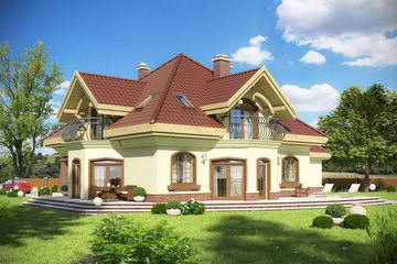  Projekt domu Dzierlatka III z garażem 1-st. [A1] (WRF1246) - projekt domu parterowego z poddaszem - Zdjęcie 2