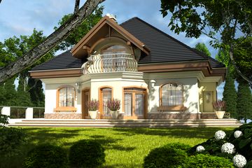  Projekt domu Dzierlatka V bez garażu [B] (WRF1252) - projekt domu parterowego z poddaszem - Zdjęcie 2