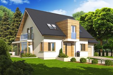  Projekt domu Edi G1 (WRC2012) - projekt domu parterowego z poddaszem - Zdjęcie 2