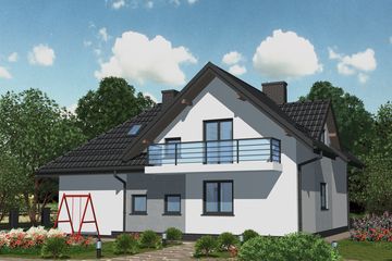  Projekt domu APS 133 (LUA1200) - projekt domu parterowego z poddaszem - Zdjęcie 2