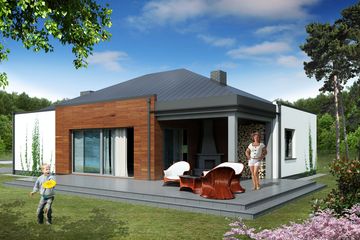  Projekt domu Doskonały F modern (GDA1008) - projekt domu parterowego - Zdjęcie 2