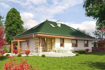  Projekt domu Mewa II bez garażu [B] (WRF1200) - projekt domu parterowego - Zdjęcie 2