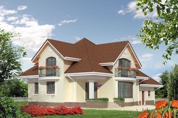  Projekt domu Bachus 8 (BSA1466) - projekt domu parterowego z poddaszem - Zdjęcie 2