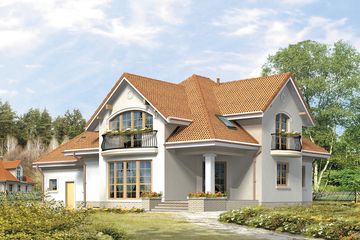  Projekt domu Bachus 7 (BSA1471) - projekt domu parterowego z poddaszem - Zdjęcie 2