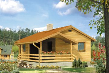  Projekt domu letniskowego Best 3 dr-S (BSA1472) - projekt domu letniskowego parterowego - Zdjęcie 2