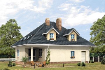  Projekt domu Boston 3 (BSA1474) - projekt domu parterowego z poddaszem - Zdjęcie 2