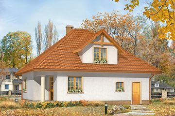  Projekt domu Boston 4 (BSA1475) - projekt domu parterowego z poddaszem - Zdjęcie 2