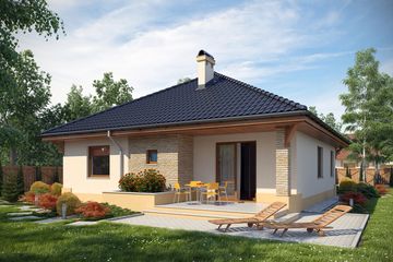  Projekt domu Marcel bez garażu [B] (WRF1022) - projekt domu parterowego - Zdjęcie 2