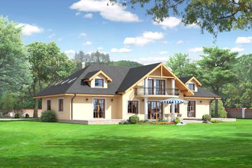  Projekt domu Gdów nowy (KRP1163) - projekt domu parterowego z poddaszem - Zdjęcie 2