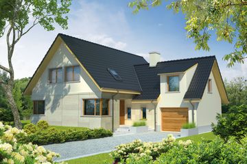  Projekt domu Edit G1 (WRC1939) - projekt domu parterowego z poddaszem - Zdjęcie 2