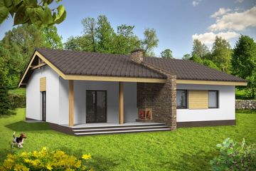  Projekt domu Mateusz bez garażu [B] (WRF1183) - projekt domu parterowego - Zdjęcie 2