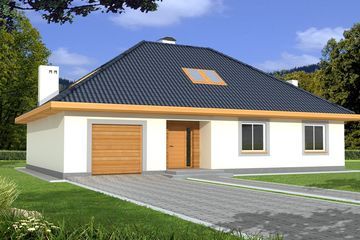  Projekt domu Bartek B garaż (WRD1302) - projekt domu parterowego z poddaszem - Zdjęcie 2