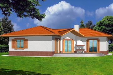  Projekt domu Basia B garaż (WRD1303) - projekt domu parterowego - Zdjęcie 2