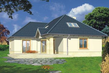  Projekt domu Benita C 2 garaże (WRD1305) - projekt domu parterowego z poddaszem - Zdjęcie 2