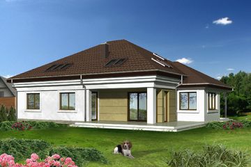  Projekt domu TK42 (WAK1009) - projekt domu parterowego z poddaszem - Zdjęcie 2