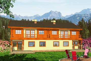  Projekt domu Eliza z garażem 1-st. bliźniak [A-BL1] (WRF1190) - projekt domu parterowego z poddaszem - Zdjęcie 2