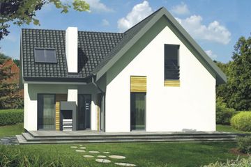  Projekt domu Borys wersja B z pojedynczym garażem (WRD1313) - projekt domu parterowego z poddaszem - Zdjęcie 2