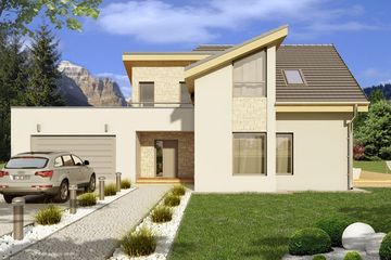  Projekt domu Bursztyn A garaż (WRD1315) - projekt domu parterowego z poddaszem - Zdjęcie 2