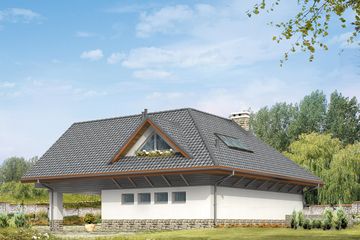  Projekt domu letniskowego Rybitwa (BSA1455) - projekt domu parterowego z poddaszem - Zdjęcie 2