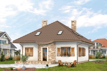  Projekt domu Skowronek (BSA1457) - projekt domu parterowego z poddaszem - Zdjęcie 2