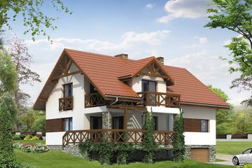  Projekt domu Sowa (BSA1461) - projekt domu parterowego z poddaszem - Zdjęcie 2