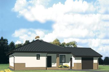  Projekt domu Ceglasty typ D-1 (WAD1000) - projekt domu parterowego - Zdjęcie 2