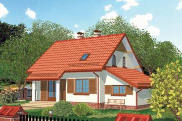  Projekt domu APS 138 (LUA1223) - projekt domu parterowego z poddaszem - Zdjęcie 2