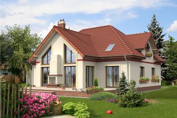  Projekt domu Sorrento DCP191 (WOB1017) - projekt domu parterowego z poddaszem - Zdjęcie 2