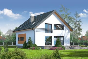  Projekt domu Cieszyn 31 plus (KRP1325) - projekt domu parterowego z poddaszem - Zdjęcie 2
