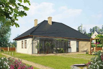  Projekt domu Teka-56 (KRU1010) - projekt domu parterowego - Zdjęcie 2