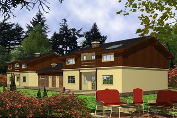  Projekt domu Dzięcioł z garażem 2-st. bliźniak [A-BL2] (WRF1220) - projekt domu parterowego z poddaszem - Zdjęcie 2