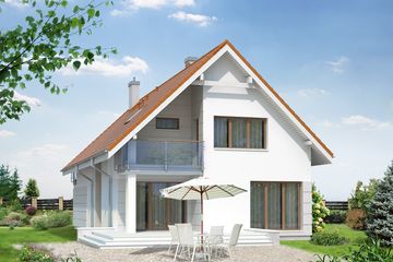  Projekt domu Brzoza 2 (BSA1495) - projekt domu parterowego z poddaszem - Zdjęcie 2