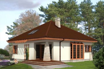  Projekt domu Gucio (BSB1011) - projekt domu parterowego z poddaszem - Zdjęcie 2