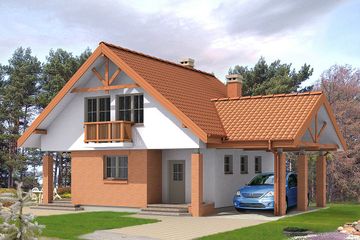  Projekt domu Niziołek (BSB1014) - projekt domu parterowego z poddaszem - Zdjęcie 2
