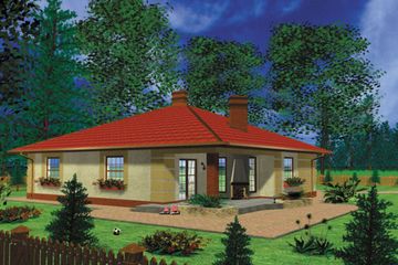  Projekt domu K4 (SLE1003) - projekt domu parterowego - Zdjęcie 2