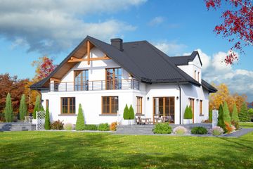  Projekt domu Szczepanowo (KRP1006) - projekt domu parterowego z poddaszem - Zdjęcie 2