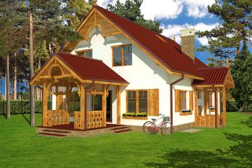  Projekt domu JM 125 (WAO1034) - projekt domu parterowego z poddaszem - Zdjęcie 2