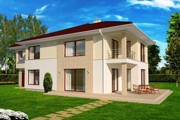  Projekt domu JM 225 (WAO1037) - projekt domu z pełnym piętrem - Zdjęcie 2