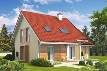 Projekt domu Morena G1 (WRC1966) - projekt domu parterowego z poddaszem - Zdjęcie 2