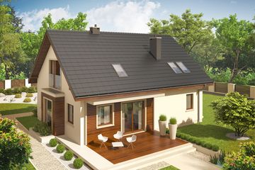  Projekt domu Arizona II G1 (WRC2123) - projekt domu parterowego z poddaszem - Zdjęcie 2