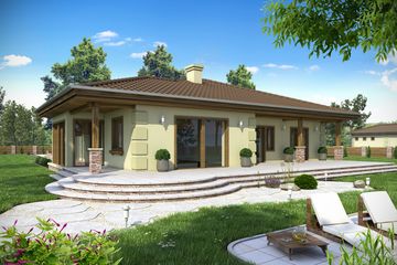  Projekt domu Cyrus bez garażu [B] (WRF1225) - projekt domu parterowego - Zdjęcie 2